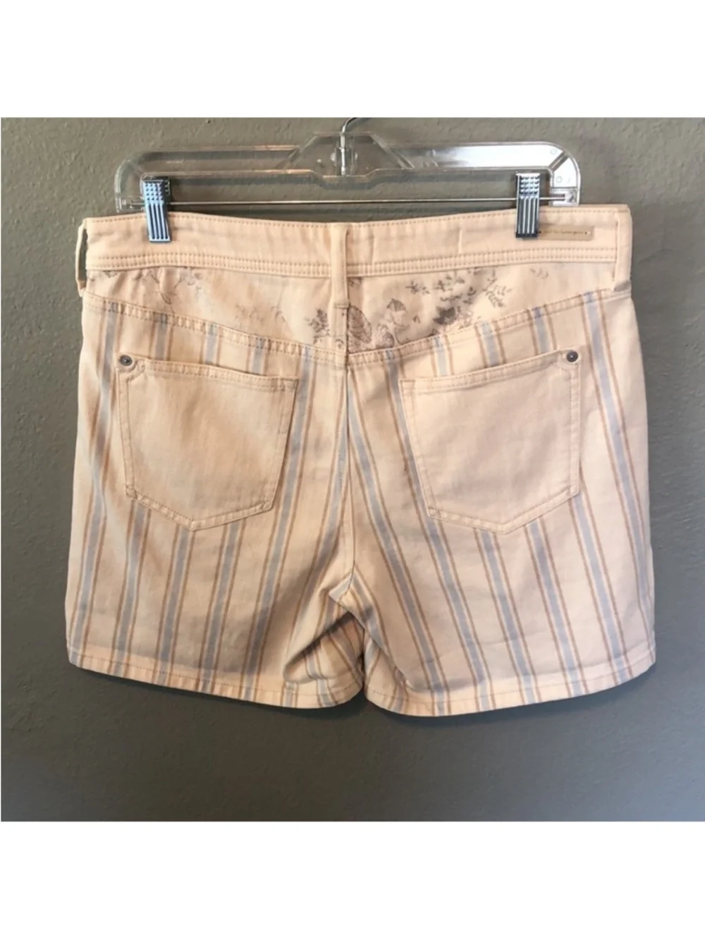 Anthropologie Pilcro Striped Slim Boyfriend Denim Shorts Size 29 EUC - Picture 6 of 14